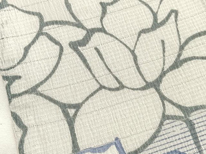 平和屋着物＊夏物　小紋　絽縮緬　牡丹文　洗える着物　BAAY4220hv