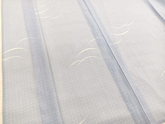 平和屋着物＊夏物　小紋　絽　芝草文　洗える着物　BAAY4229hv