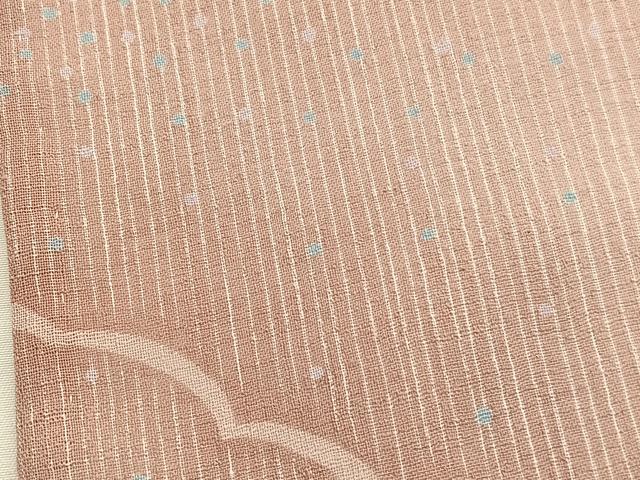 平和屋着物＊夏物　小紋　紗　瑞雲　暈し染め　洗える着物　BAAY4230hv