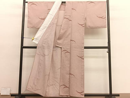 平和屋着物＊夏物　小紋　紗　雪芝文　洗える着物　BAAY4234hv