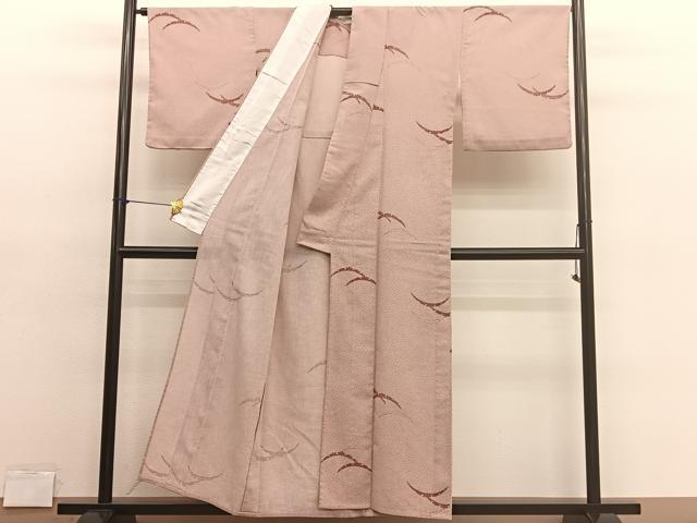 平和屋着物＊夏物　小紋　紗　雪芝文　洗える着物　BAAY4234hv