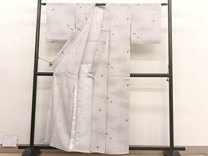 平和屋着物＊夏物　小紋　絽縮緬　金魚　暈し染め　洗える着物　BAAY4235hv