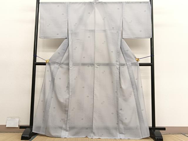 平和屋着物＊夏物　小紋　紗　流水文　暈し染め　洗える着物　BAAY4244hv