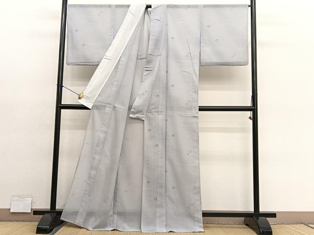 平和屋着物＊夏物　小紋　紗　流水文　暈し染め　洗える着物　BAAY4244hv