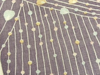 平和屋着物＊夏物　小紋　紗　孔雀羽文様　暈し染め　洗える着物　BAAY4262hv
