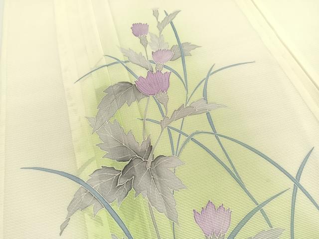 平和屋着物＊夏物　訪問着　絽　枝花文　暈し染め　洗える着物　未使用　BAAY4263hv