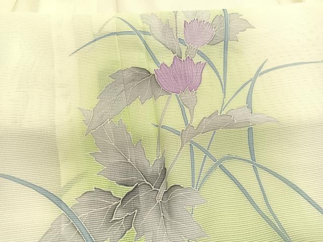 平和屋着物＊夏物　訪問着　絽　枝花文　暈し染め　洗える着物　未使用　BAAY4263hv