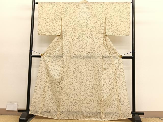 平和屋着物＊夏物　小紋　紗　南天文　洗える着物　未使用　BAAY4264hv