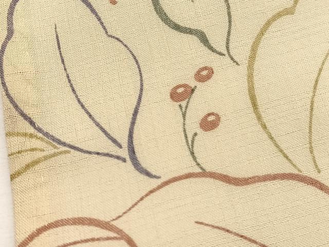 平和屋着物＊夏物　小紋　紗　南天文　洗える着物　未使用　BAAY4264hv
