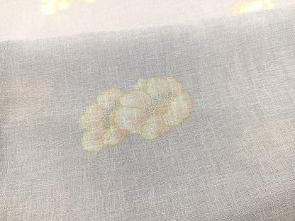 平和屋着物＊夏物　小紋　紗　草花文洗える着物　BAAY4267hv