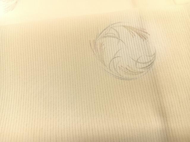 平和屋着物＊夏物　小紋　縦絽　草葉丸文　蛍暈し　洗える着物　未使用　BAAY4276hv