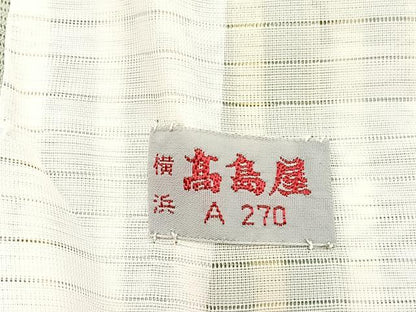 平和屋着物＊夏物　小紋　絽　縞　蛍暈し　高島屋扱い　洗える着物　BAAY4279hv