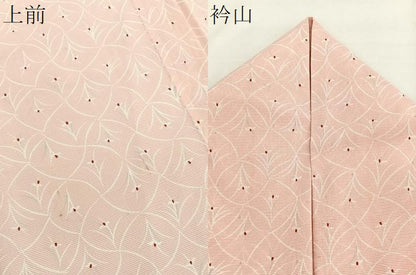 平和屋着物＊夏物　小紋　絽　変わり菱花文　洗える着物　BAAY4282hv