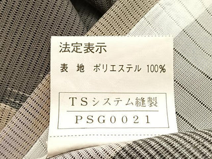 平和屋着物＊夏物　小紋　絽　草花間道　洗える着物　BAAY4291hv