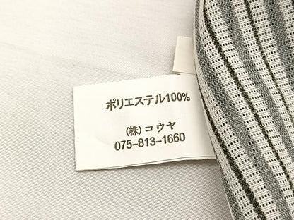 平和屋着物＊夏物　小紋　絽　縞　洗える着物　BAAY4299hv