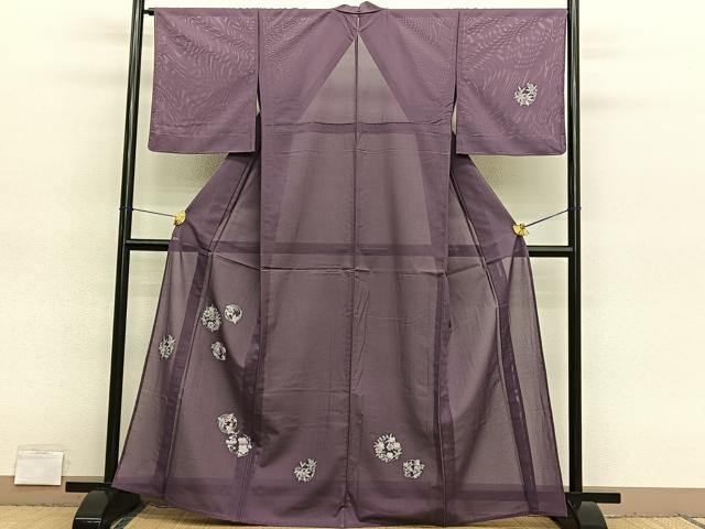 平和屋着物＊夏物　訪問着　絽　花丸文　洗える着物　未使用　BAAY4316hv