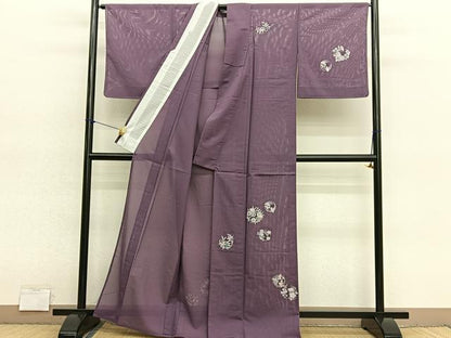平和屋着物＊夏物　訪問着　絽　花丸文　洗える着物　未使用　BAAY4316hv