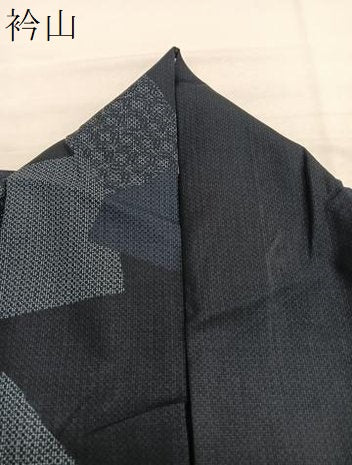 平和屋着物＊夏物　小紋　紗　色紙重ね　洗える着物　BAAY4318hv