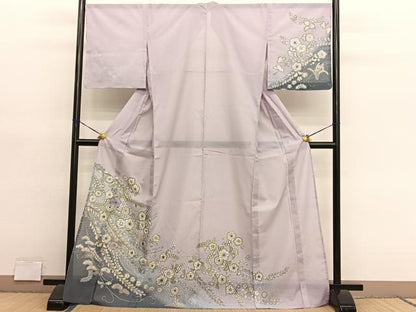平和屋着物＊夏物　訪問着　絽　辻が花　暈し染め　金彩　ラインストーン　ビーズ　未使用　BAAY4322hv