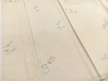 平和屋着物＊夏物　小紋　絽　花唐草文　洗える着物　BAAY4329hv