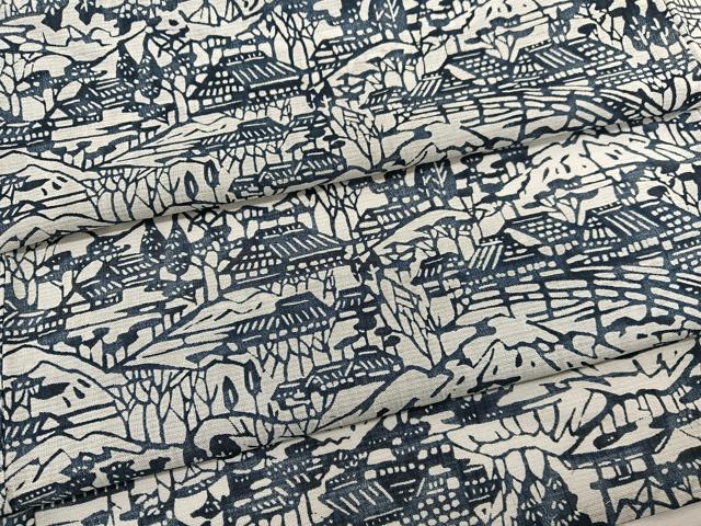 平和屋着物＊夏物　小紋　紗　御所解文　洗える着物　BAAY4351hv