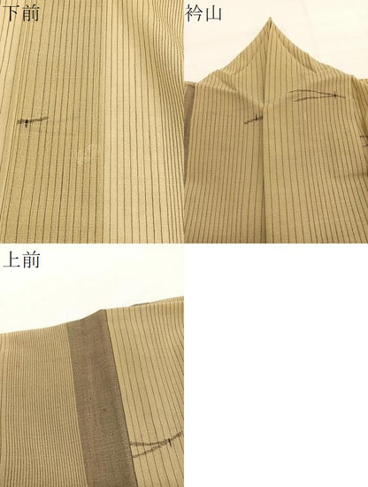 平和屋着物＊夏物　小紋　紗　こぼれ松葉　BAAY4360hv