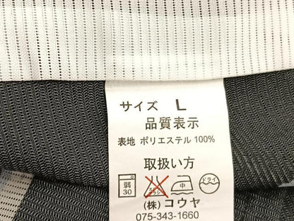 平和屋着物＊夏物　小紋　絽　流線文　黒地　洗える着物　BAAY4363hv