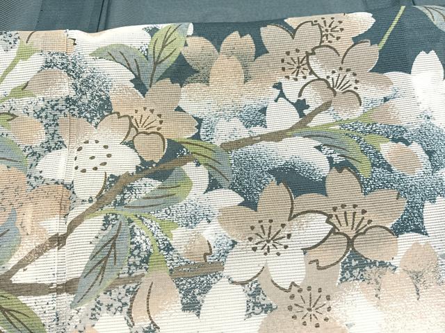 平和屋着物＊夏物　訪問着　絽　桜　洗える着物　BAAY4364hv