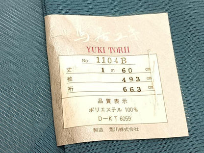 平和屋着物＊YUKI TORII　鳥居ユキ　夏物　小紋　絽　秋草文　暈し染め　さんび謹製　洗える着物　未使用　BAAY4369hv