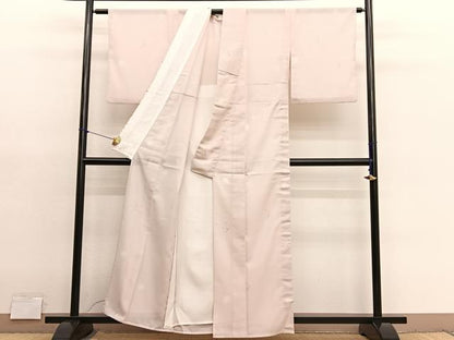 平和屋着物＊夏物　小紋　絽　三日月　蛍暈し　洗える着物　BAAY4372hv