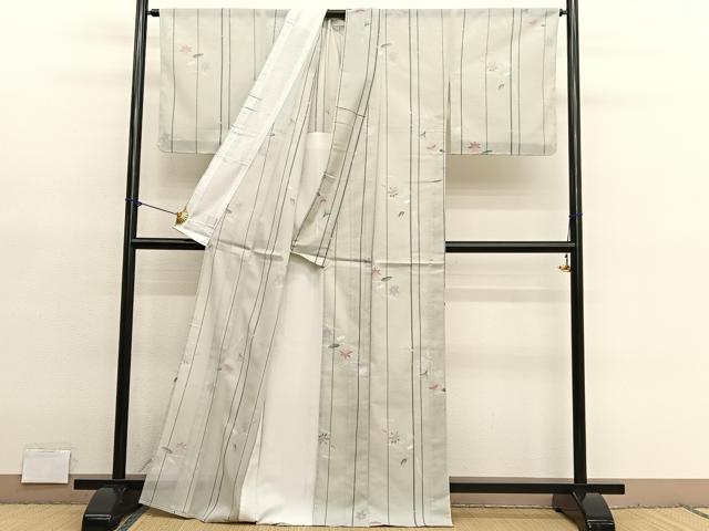 平和屋着物＊夏物　小紋　絽　吹き寄せ文　暈し染め　洗える着物　未使用　BAAY4377hv