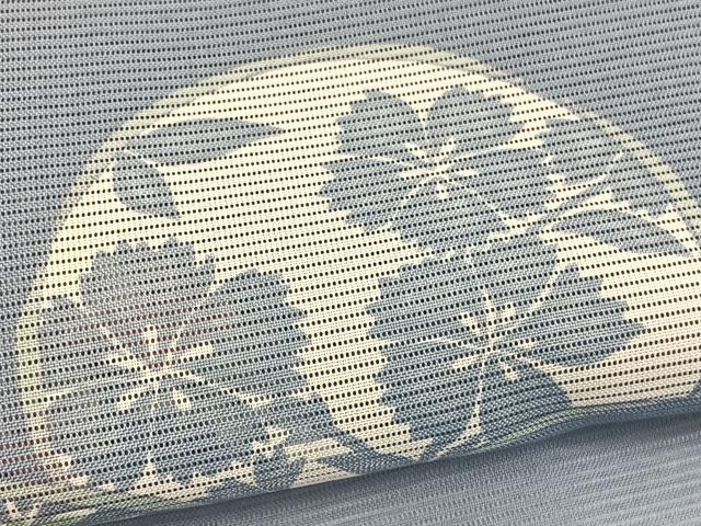 平和屋着物＊夏物　小紋　絽　草花文　洗える着物　BAAY4380hv