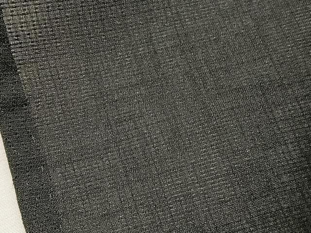 平和屋着物＊夏物　小紋　紗　成り物　かぶ　黒地　洗える着物　BAAY4387hv