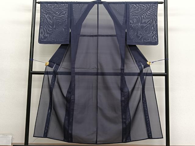 平和屋着物＊夏物　色無地　絽　濃鼠色　洗える着物　未使用　BAAY4390hv