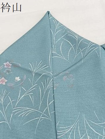 平和屋着物＊夏物　小紋　絽　草花文　洗える着物　BAAY4397hv