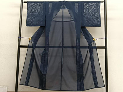 平和屋着物＊夏物　色無地　絽　羊羹色　洗える着物　BAAY4405hv