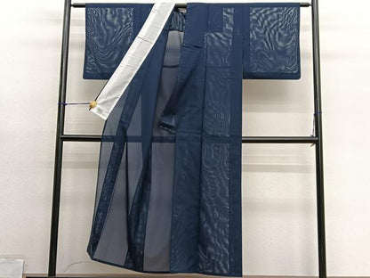 平和屋着物＊夏物　色無地　絽　羊羹色　洗える着物　BAAY4405hv