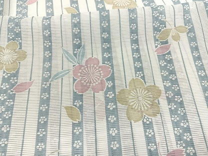 平和屋着物＊夏物　小紋　絽　舞花文　洗える着物　BAAY4408hv
