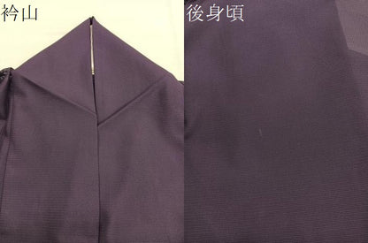 平和屋着物＊夏物　色無地　絽　似せ紫色　洗える着物　BAAY4417hv