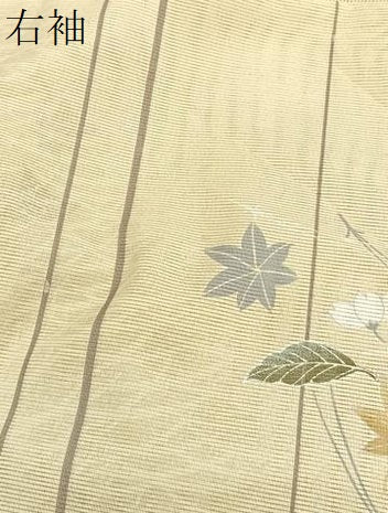 平和屋着物＊夏物　小紋　絽　吹き寄せ文　洗える着物　BAAY4419hv