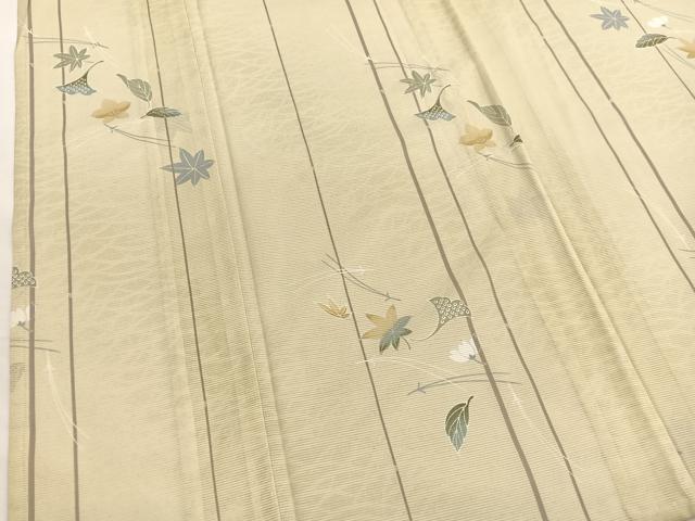 平和屋着物＊夏物　小紋　絽　吹き寄せ文　洗える着物　BAAY4419hv