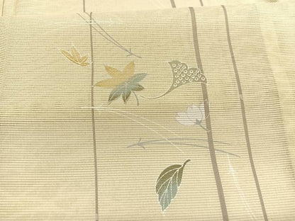 平和屋着物＊夏物　小紋　絽　吹き寄せ文　洗える着物　BAAY4419hv