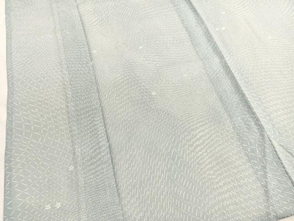平和屋着物＊夏物　小紋　絽　幾何学文様　洗える着物　BAAY4421hv