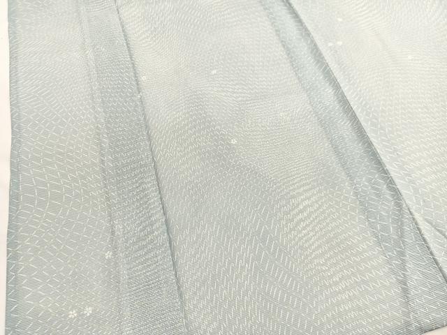 平和屋着物＊夏物　小紋　絽　幾何学文様　洗える着物　BAAY4421hv