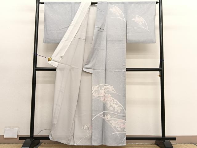 平和屋着物＊夏物　訪問着　絽　草花文　さんび謹製　洗える着物　BAAY4425hv