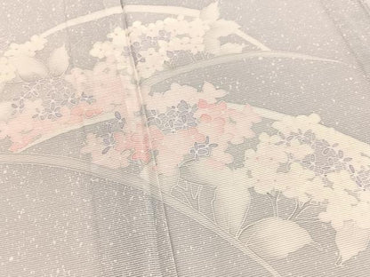 平和屋着物＊夏物　訪問着　絽　草花文　さんび謹製　洗える着物　BAAY4425hv