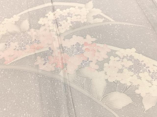 平和屋着物＊夏物　訪問着　絽　草花文　さんび謹製　洗える着物　BAAY4425hv