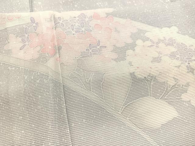 平和屋着物＊夏物　訪問着　絽　草花文　さんび謹製　洗える着物　BAAY4425hv