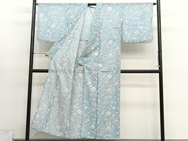 平和屋着物＊夏物　小紋　絽　辻が花　洗える着物　BAAY4435hv