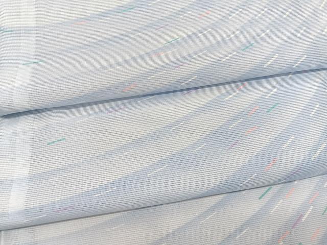 平和屋着物＊夏物　小紋　絽　流水文様　暈し染め　洗える着物　BAAY4438hv